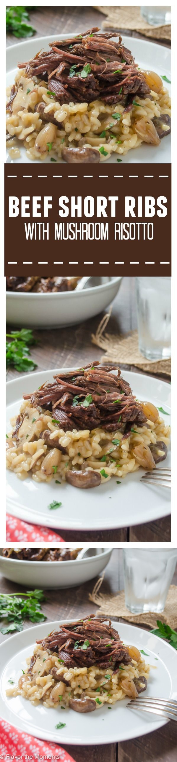 Beef Short Ribs with Mushroom Risotto