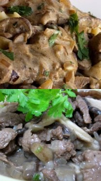 Beef Stroganoff with Mushroom (for Atkins Diet Phase 1