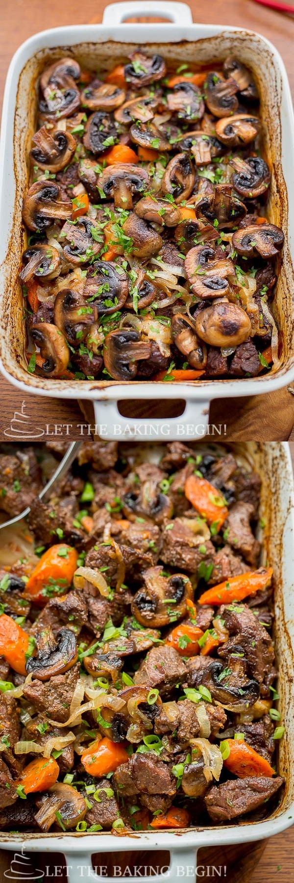 Beef with Caramelized Onions and Mushrooms