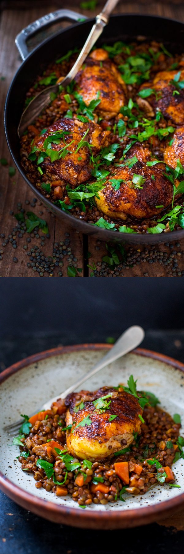 Berbere Chicken with Ethiopian Lentils