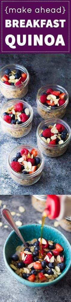 Berry Almond Breakfast Quinoa (Make Ahead