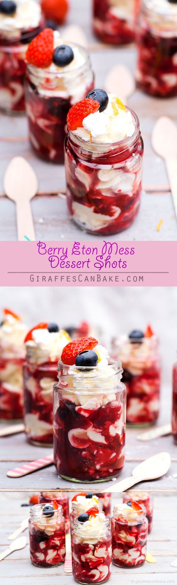 Berry Eton Mess Dessert Shots