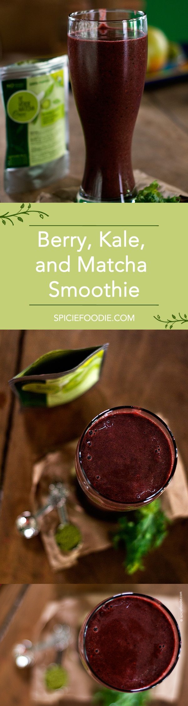 Berry, Kale, and Matcha Smoothie: Energy in a Glass