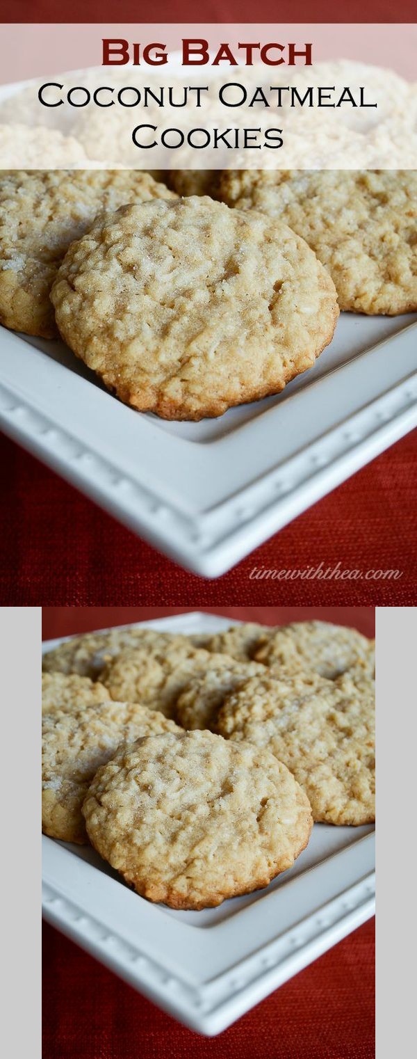 Big Batch Coconut Oatmeal Cookies