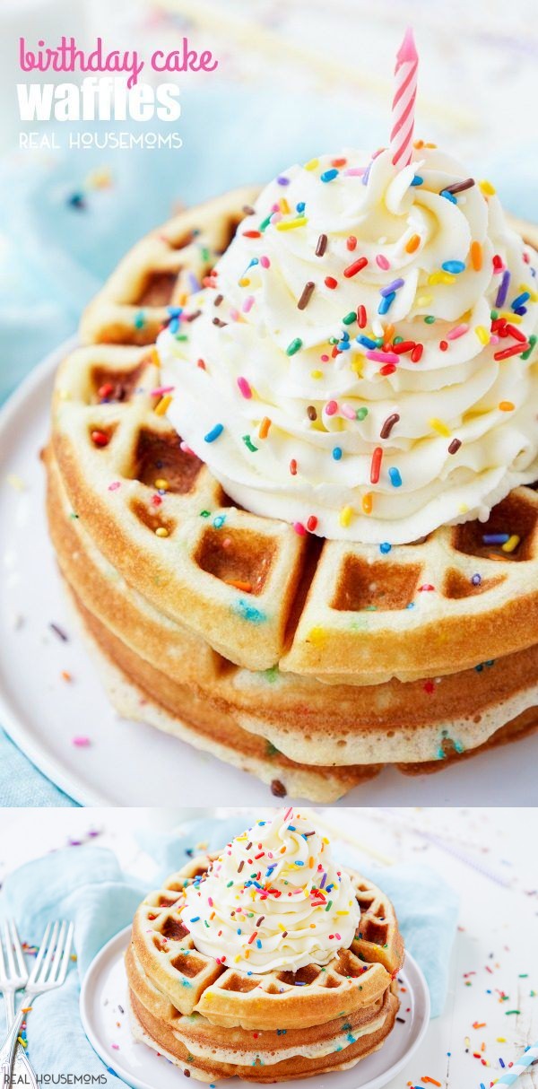 Birthday Cake Waffles