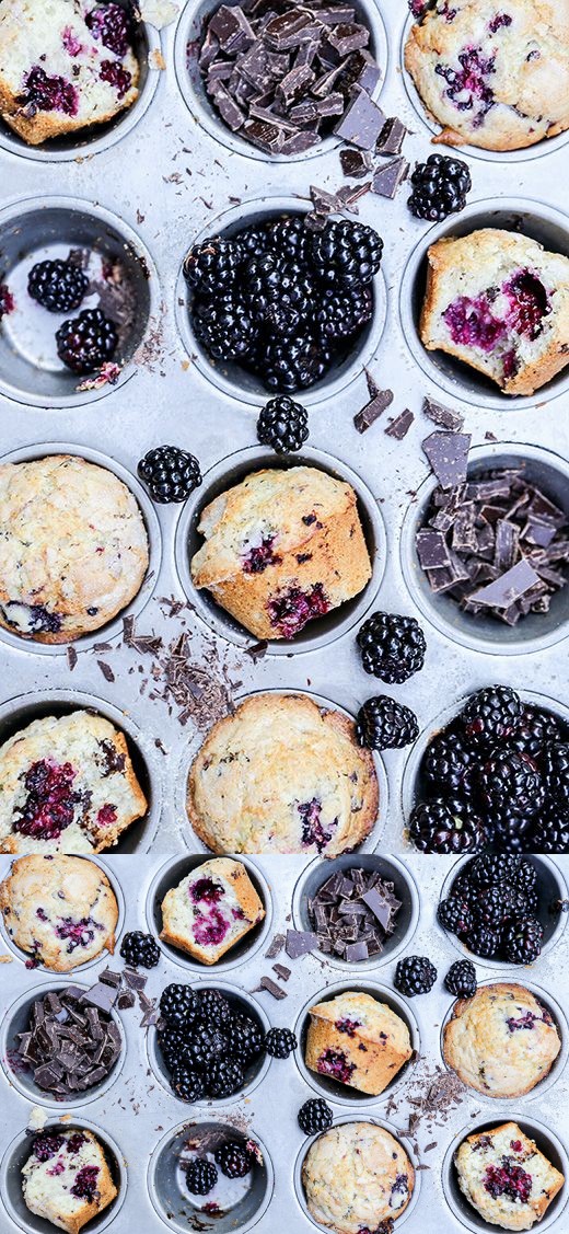 Blackberry-Chocolate Chunk Muffins