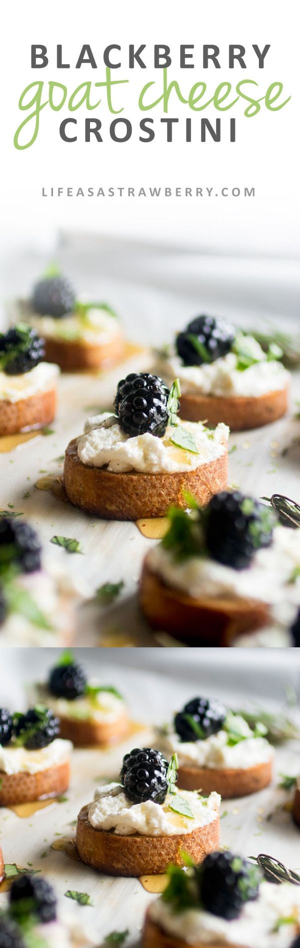 Blackberry Goat Cheese Crostini