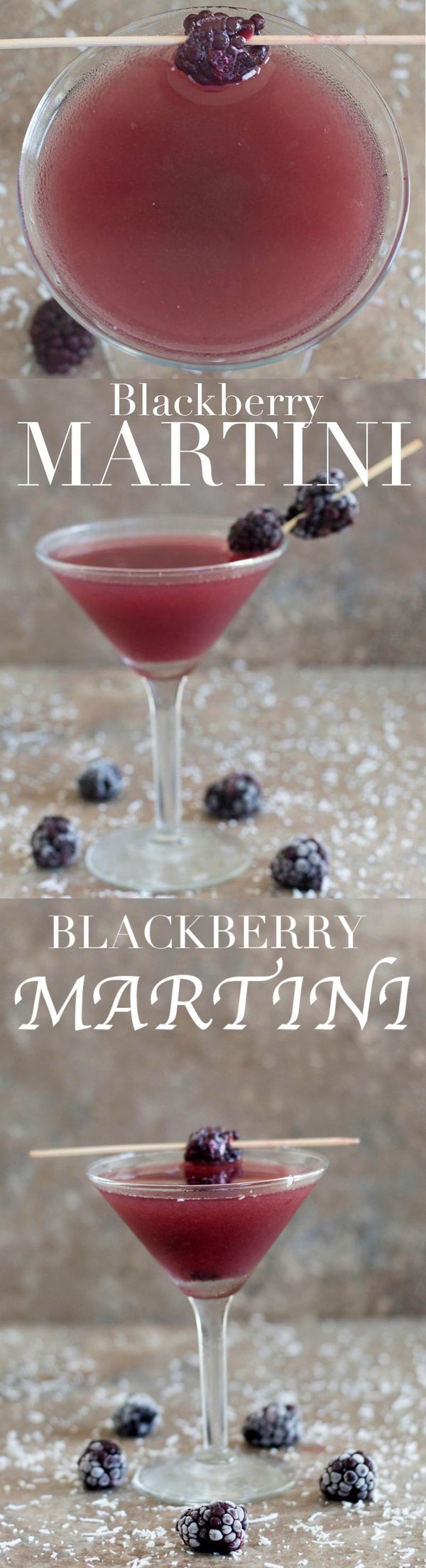 Blackberry Martini With Island Flavors