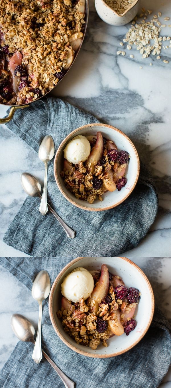 Blackberry, Pear & Ginger Crisp (gluten-free