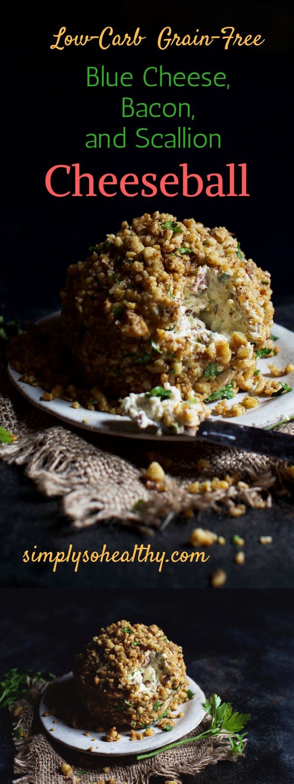 Blue Cheese, Bacon, and Scallion Cheeseball