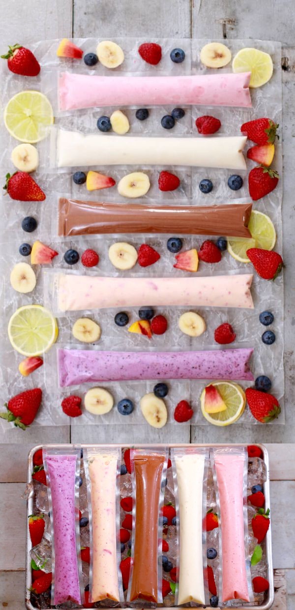 Blueberry & Lemon Frozen Yogurt Pops