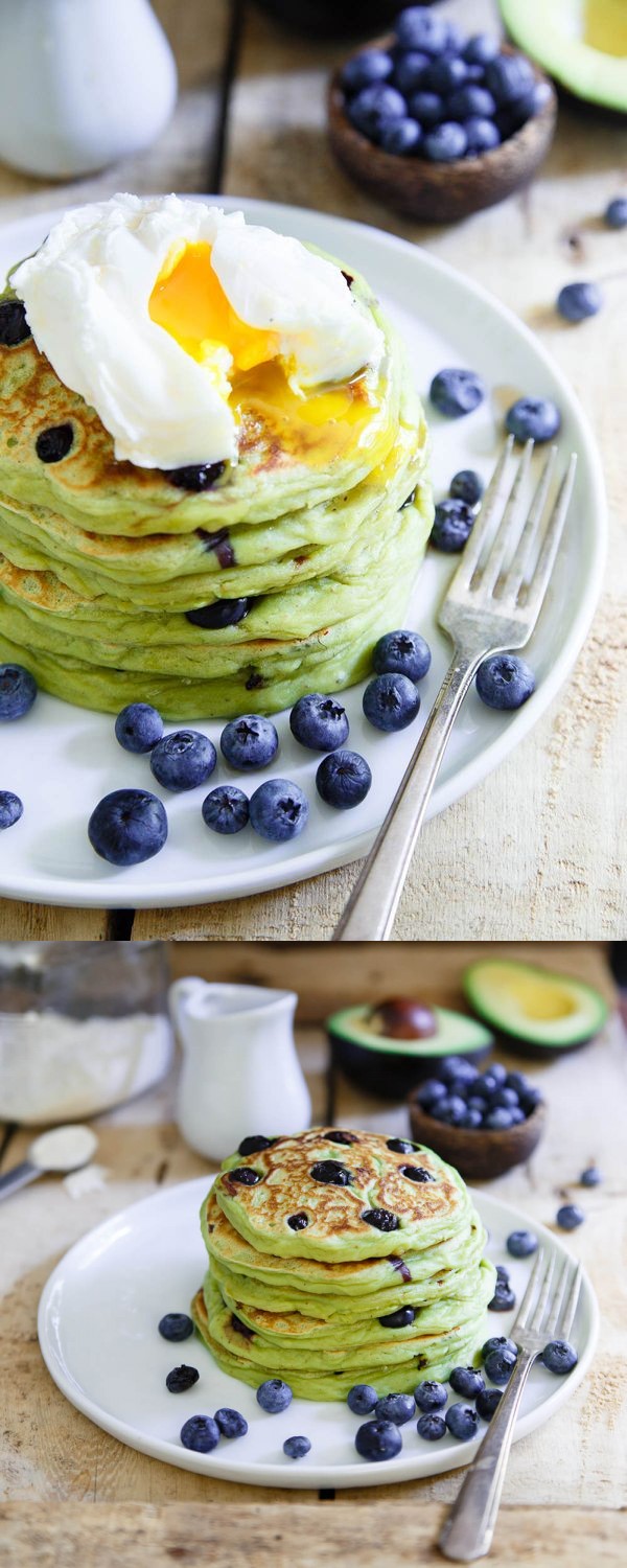 Blueberry Avocado Pancakes