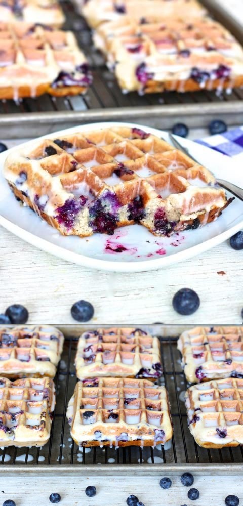 Blueberry Cake Waffles