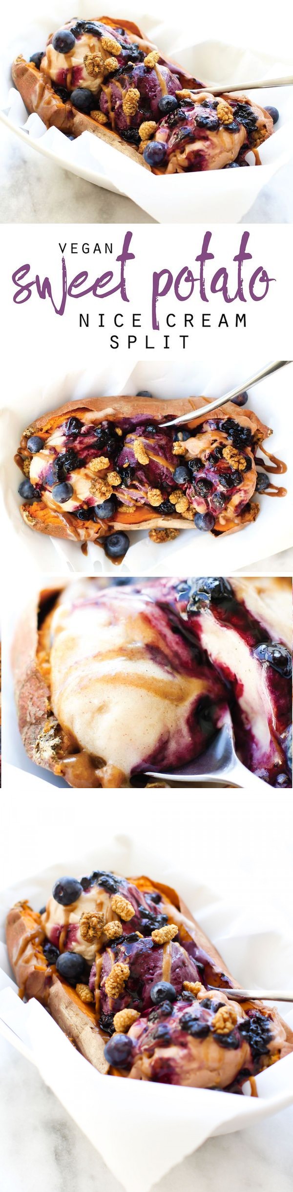 Blueberry Caramel Sweet Potato Split