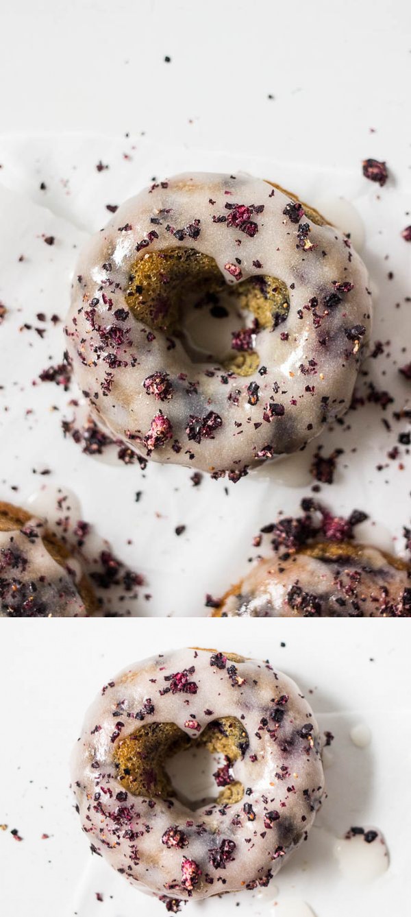 Blueberry Cinnamon Cake Donuts (Gluten-Free