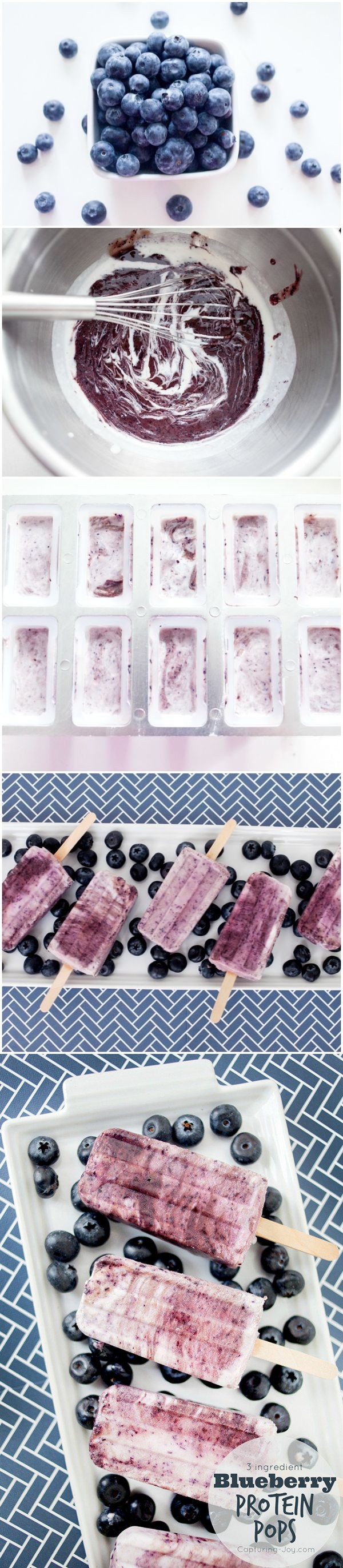 Blueberry Coconut Protein Pops