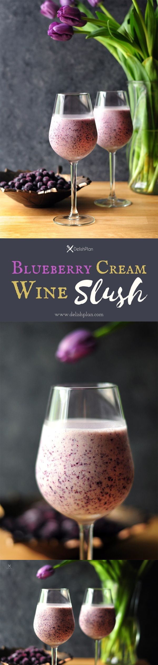 Blueberry Cream Wine Slush