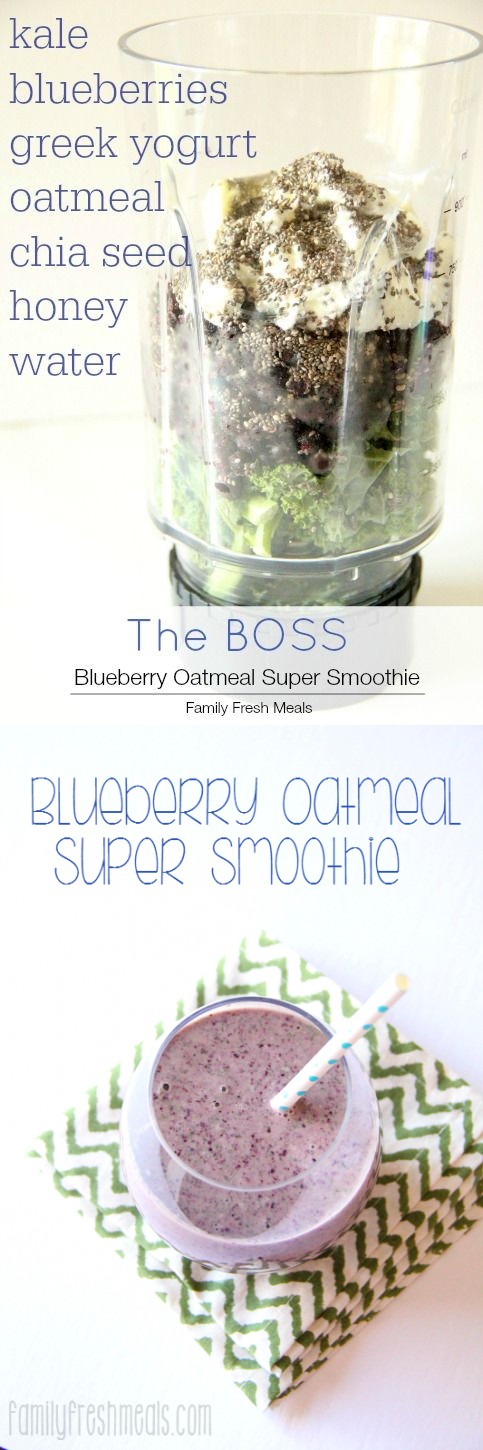 Blueberry Oatmeal Super Smoothie