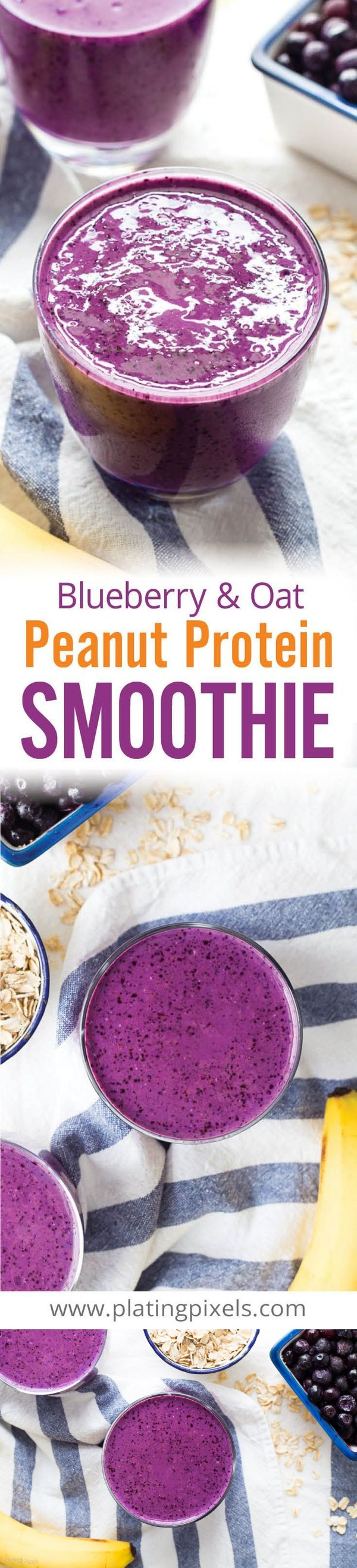 Blueberry Peanut Protein Smoothie