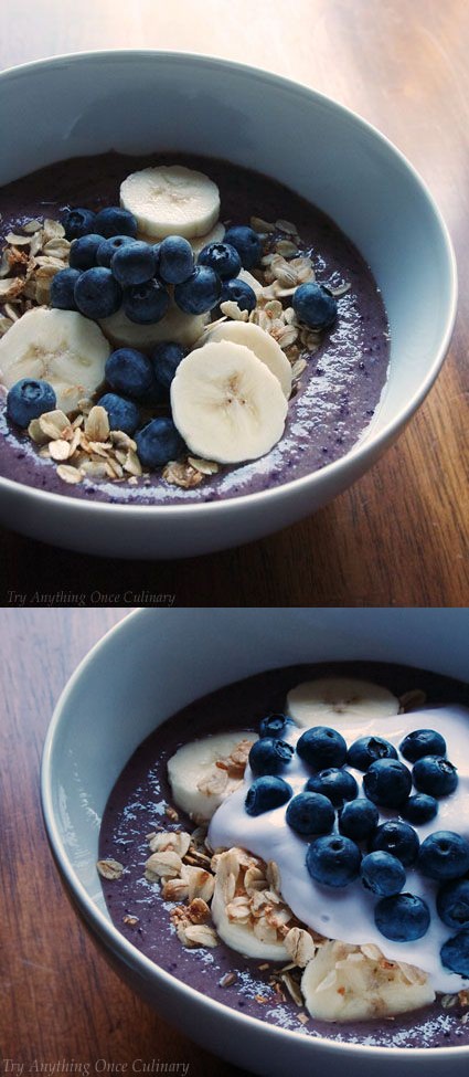 Blueberry Pomegranate Smoothie Bowl For Two