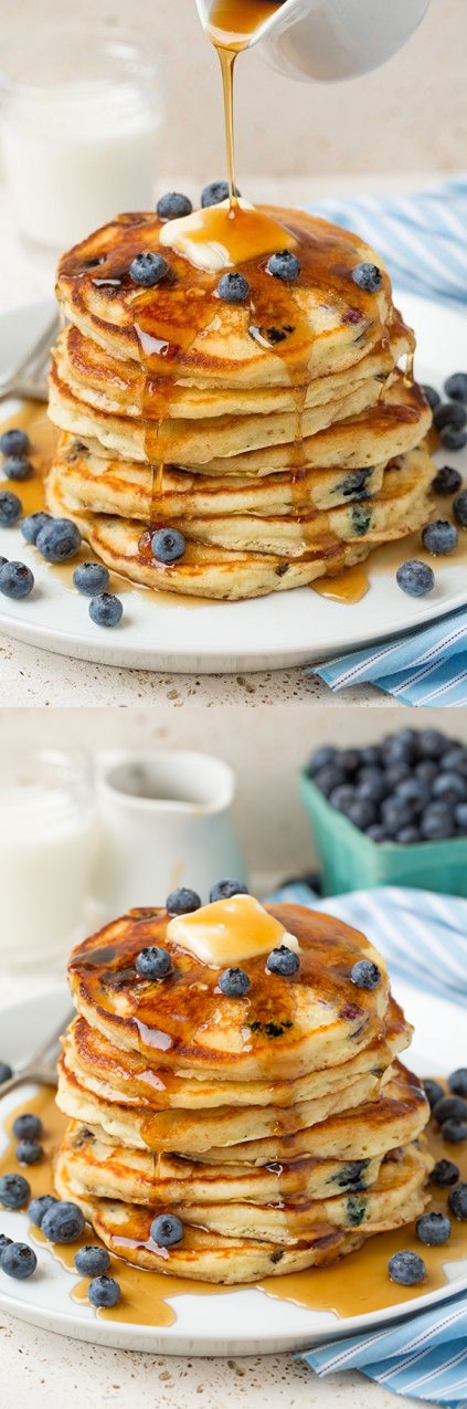 Blueberry Sour Cream Pancakes