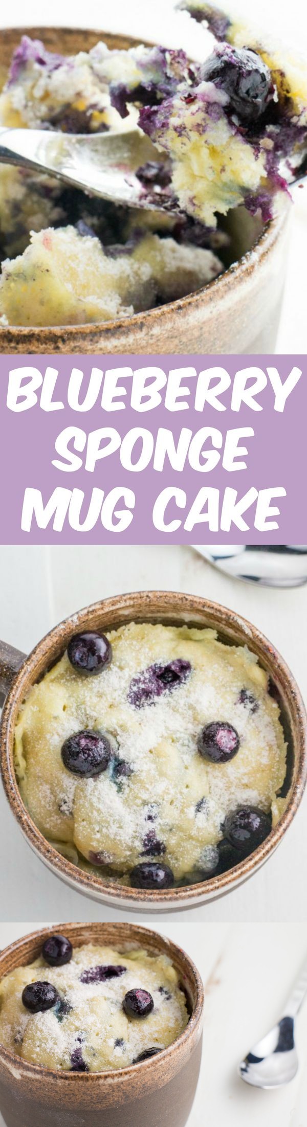 Blueberry Sponge Cake in a Mug