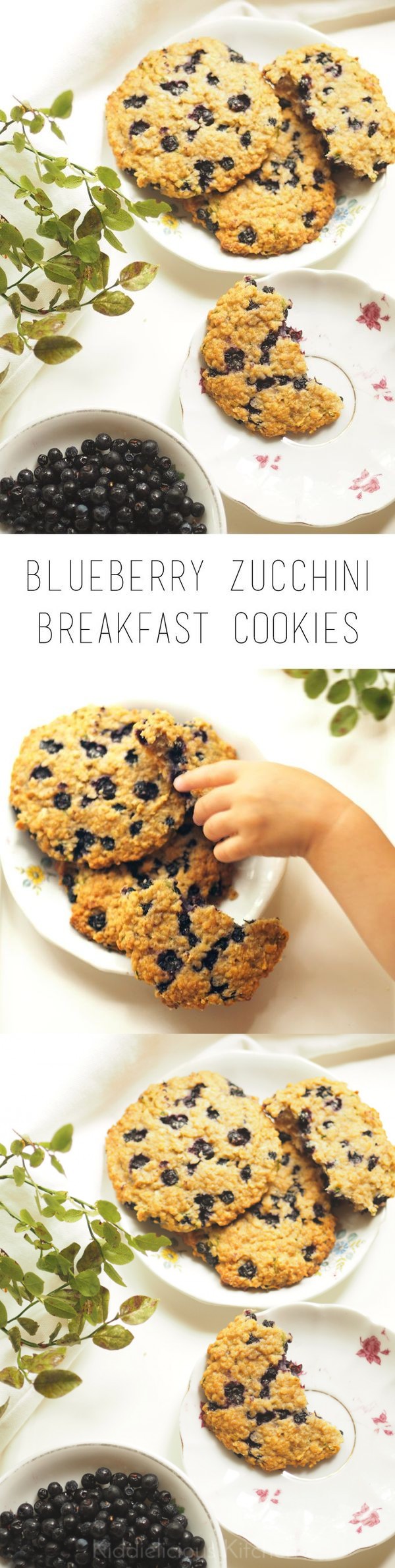 Blueberry zucchini breakfast cookies