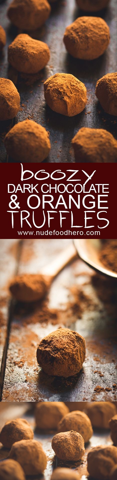 Boozy Dark Chocolate and Orange Truffles