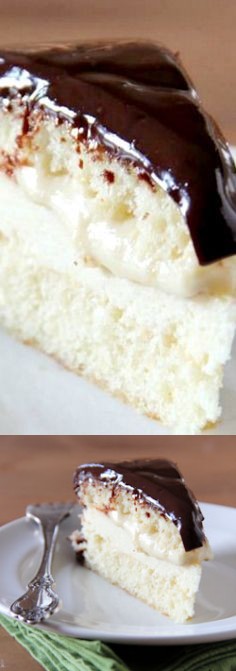 Boston Cream Pie Cheesecake-cake