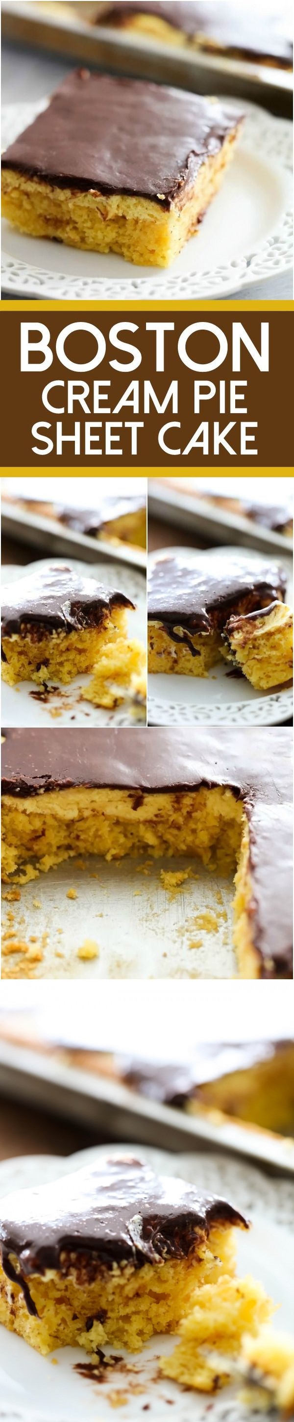 Boston Cream Pie Sheet Cake