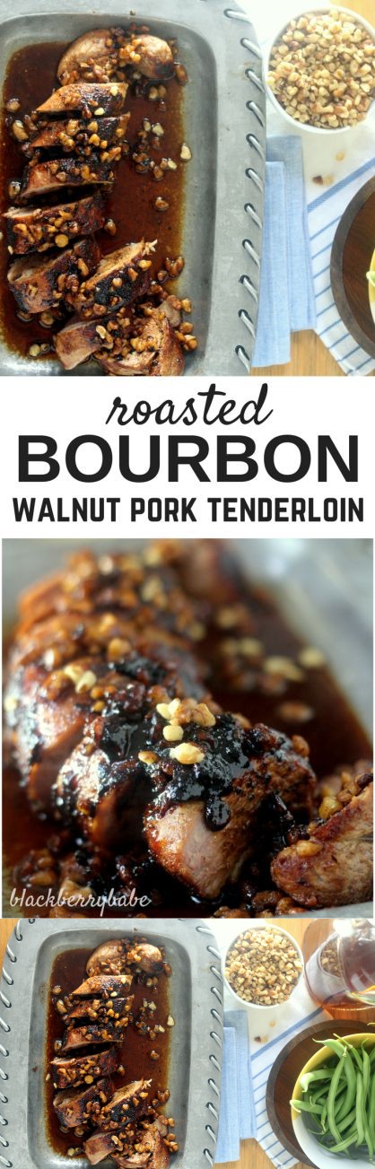 Bourbon Walnut Glazed Pork Tenderloin