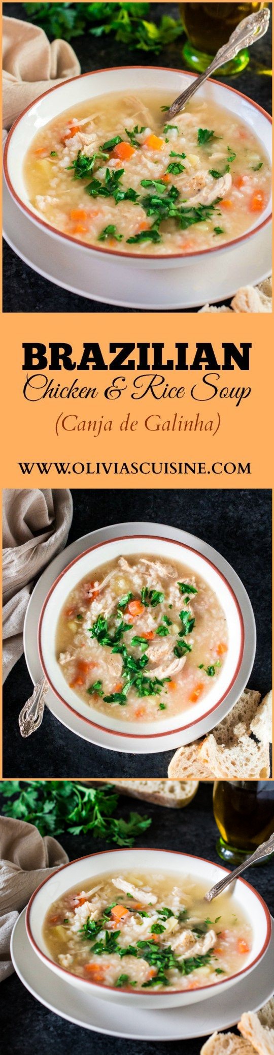 Brazilian Chicken and Rice Soup