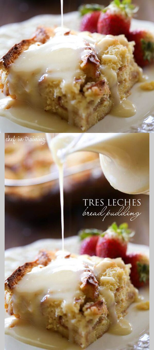 Bread Pudding with Vanilla Cream Sauce