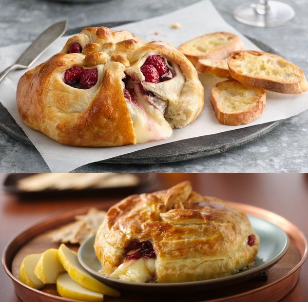 Brie in Puff Pastry with Cranberry Sauce