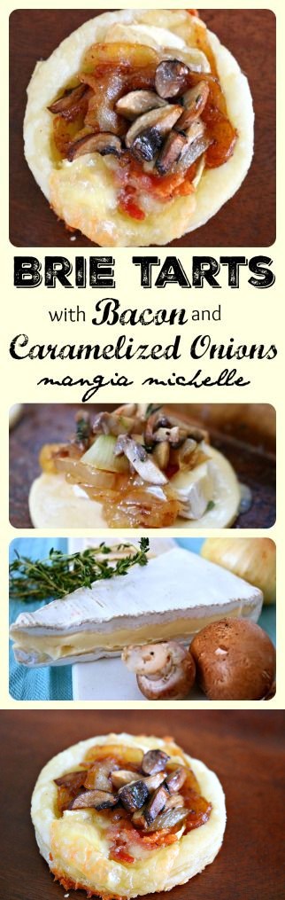 Brie Tarts with Bacon & Caramelized Onions