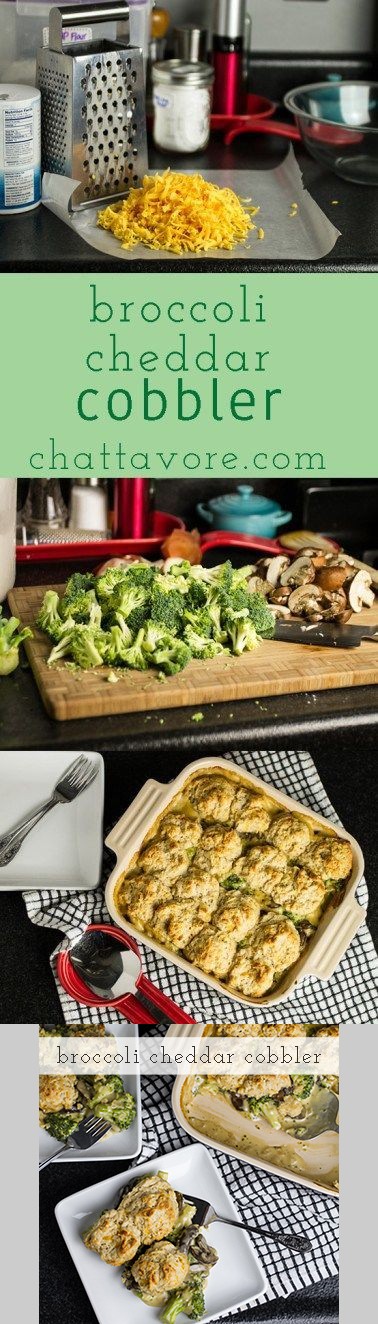 Broccoli-Cheddar Cobbler