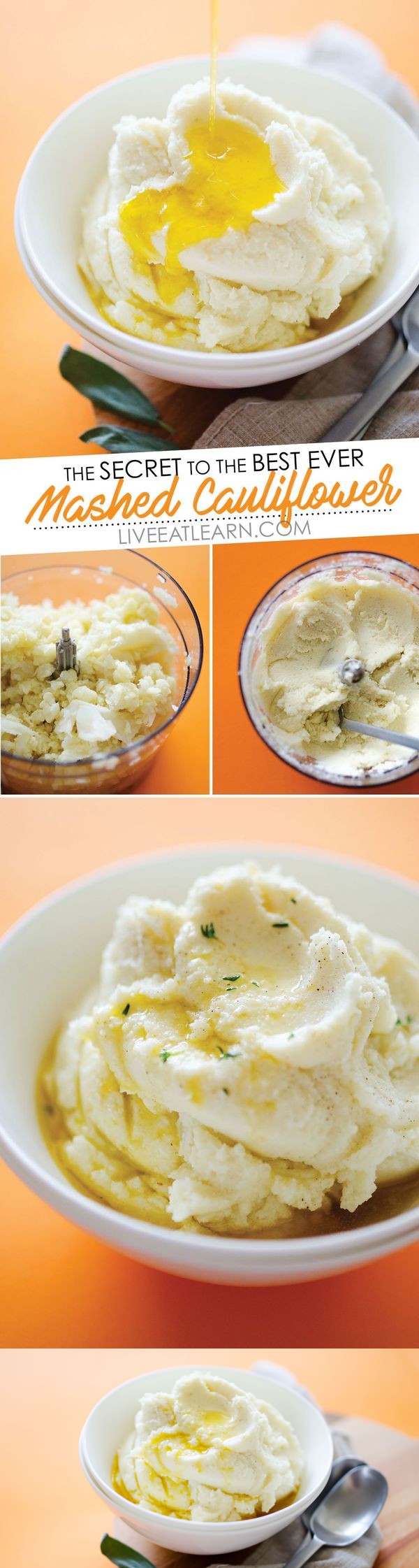 Brown Butter and Sage Fluffy Mashed Cauliflower