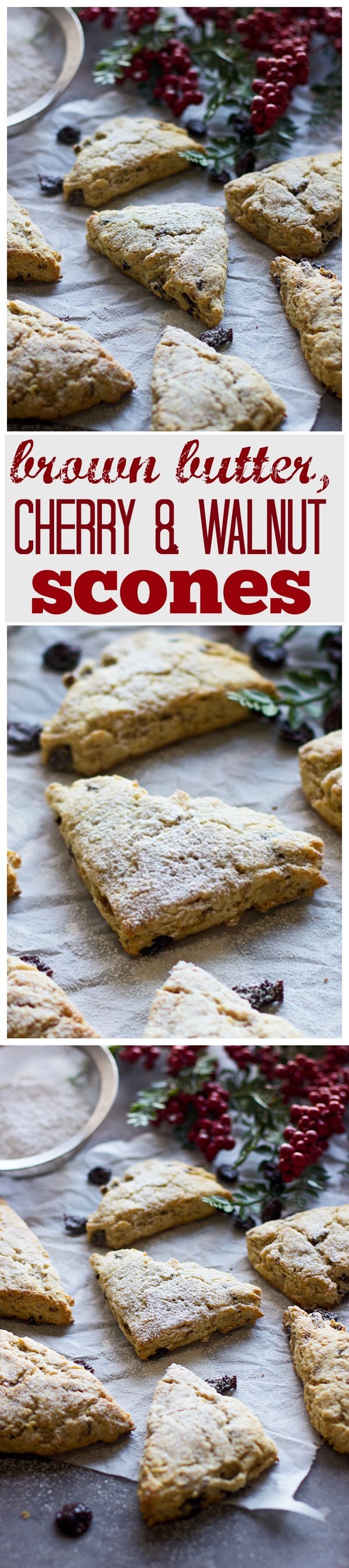 Brown Butter, Dried Cherry and Walnut Scones