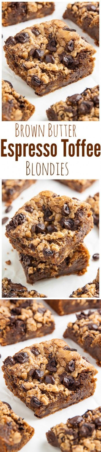 Brown Butter Espresso Toffee Blondies