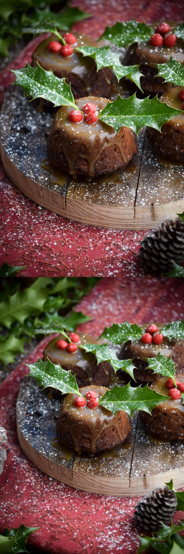 Brown Butter Gingerbread Figgy Puddings