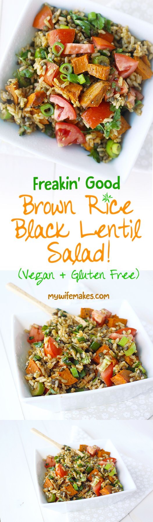 Brown Rice Black Lentil Salad