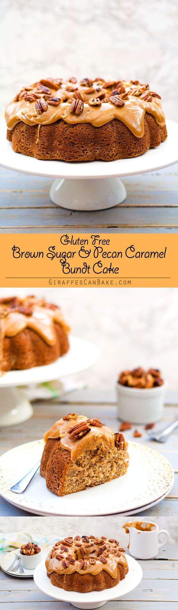 Brown Sugar and Pecan Caramel Bundt Cake (Gluten Free