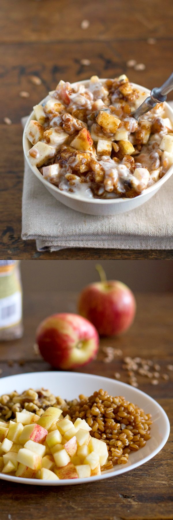 Brown Sugar Apple, Wheat Berry, & Yogurt Parfaits