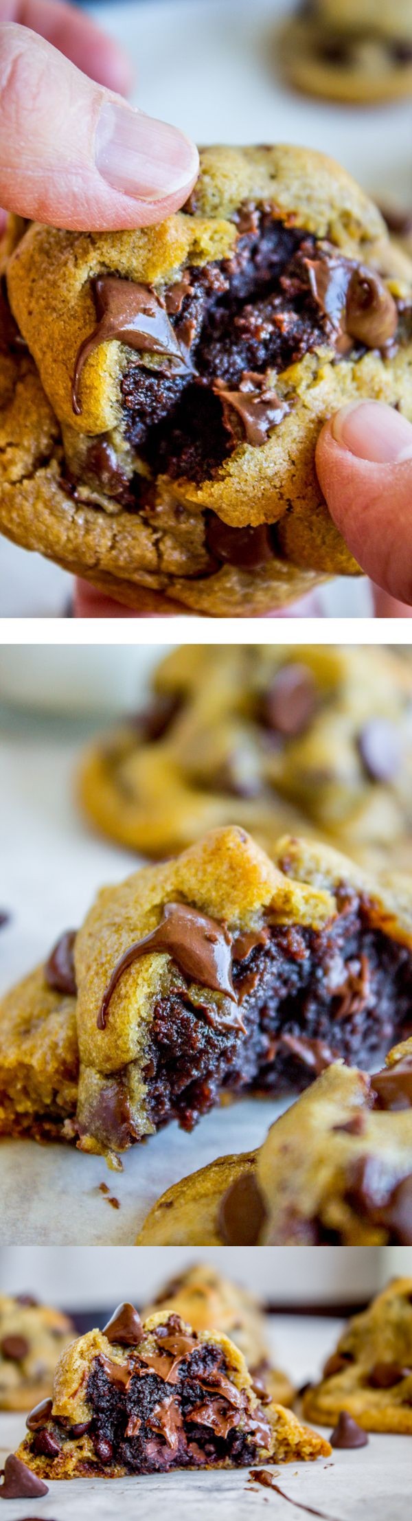 Brownie-Stuffed Chocolate Chip Cookies