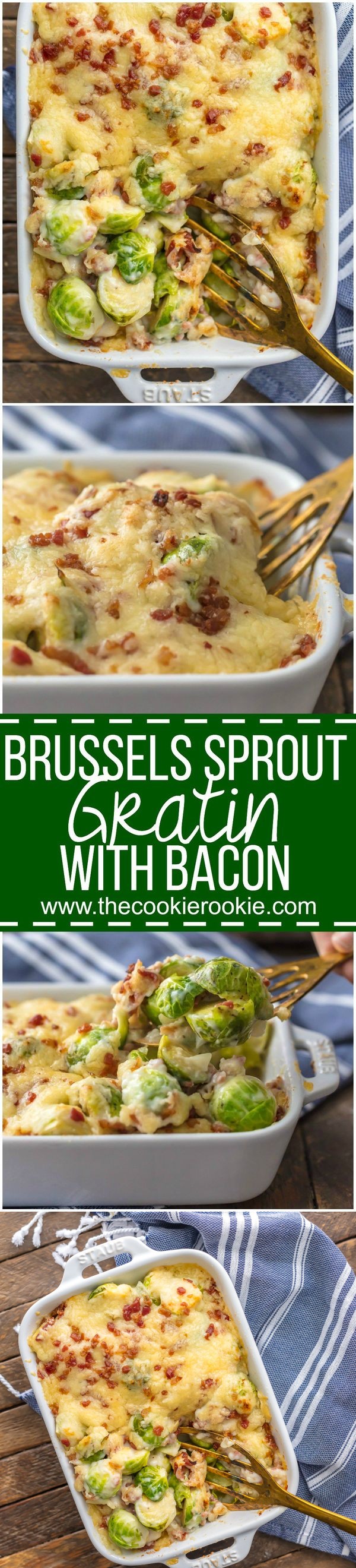 Brussels Sprout Gratin with Bacon