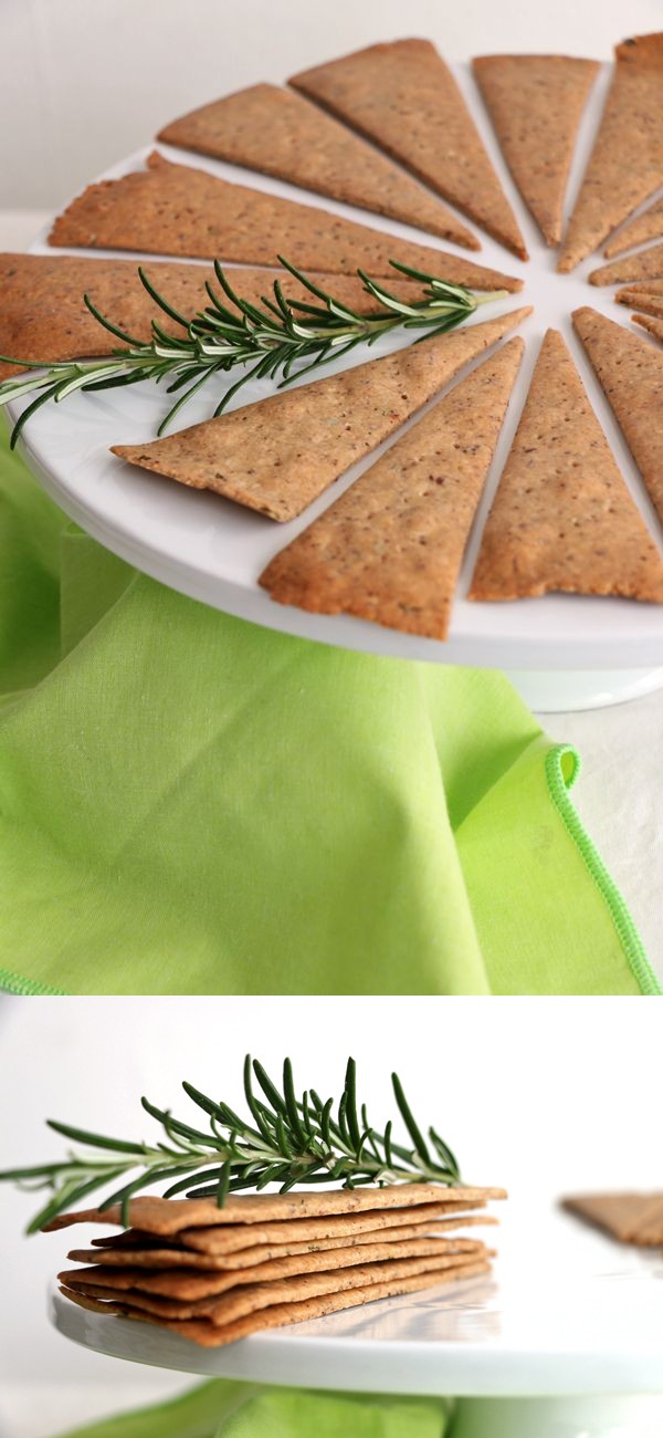 Buckwheat and Rosemary Crackers (gluten-free & vegan