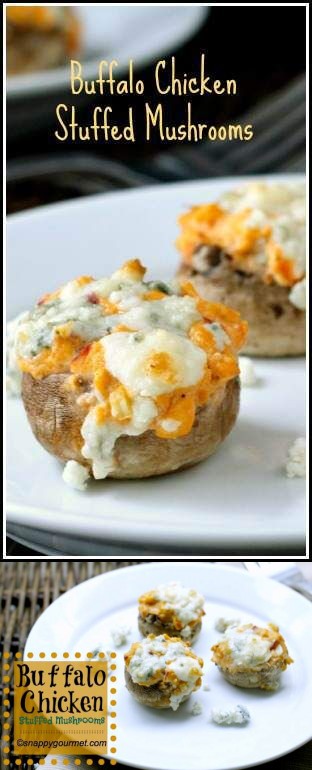 Buffalo Chicken Stuffed Mushrooms