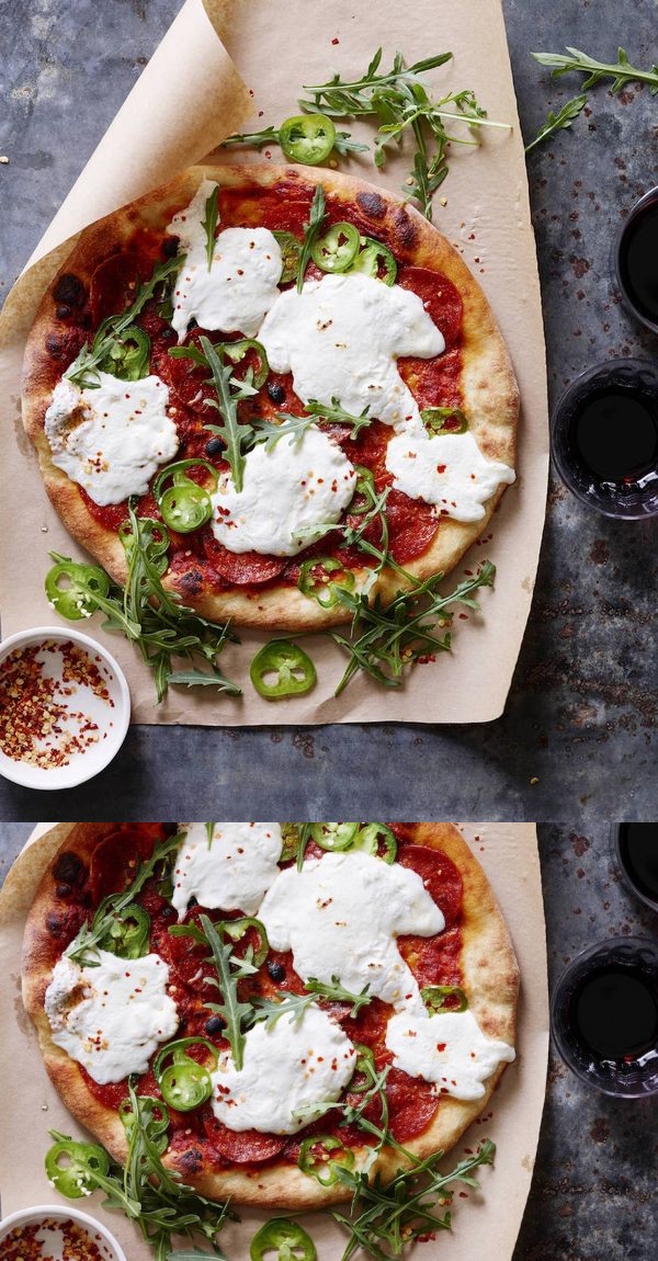 Burrata Pepperoni Pizza