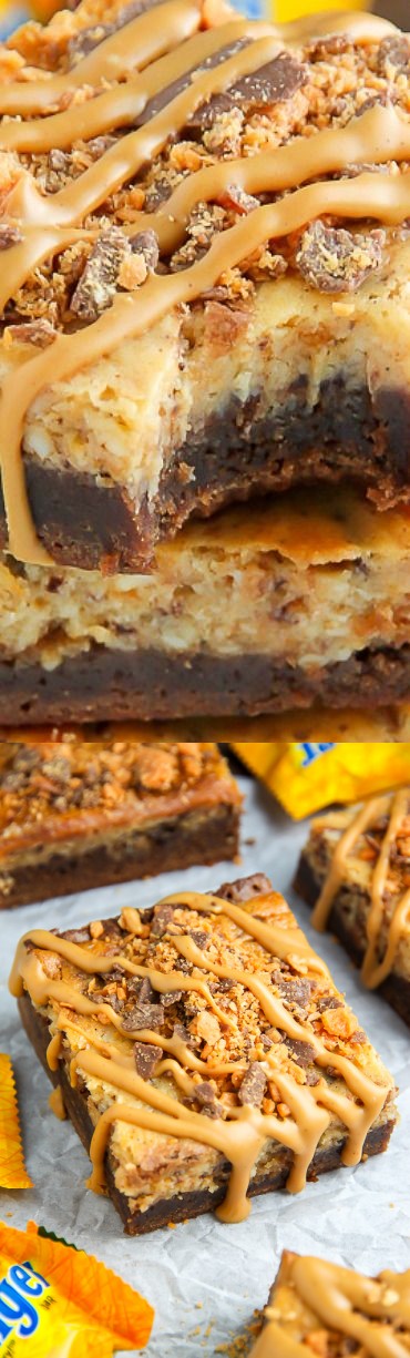 Butterfinger Cheesecake Brownies