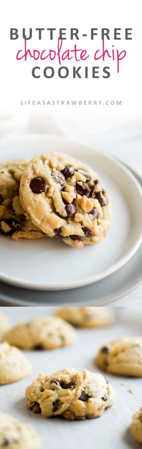 Butterless Chocolate Chip Cookies with Coconut Oil